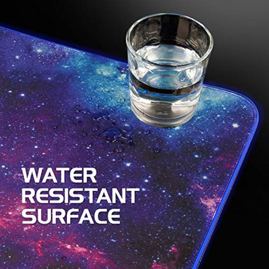 ENHANCE Galaxy RGB LED Gaming Mouse Pad – XXL Water Resistant Desk Mat