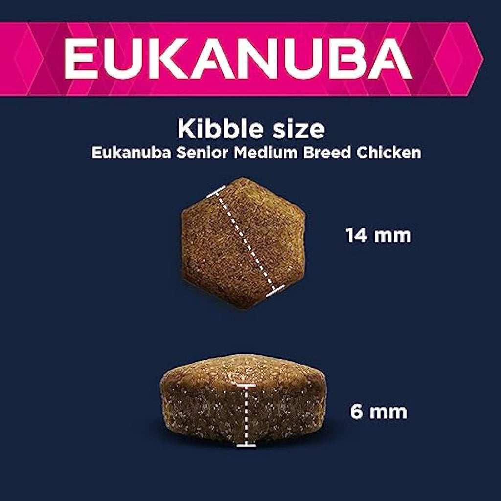 Eukanuba Senior Medium Breed Dry Dog Food – Fresh Chicken, 15kg