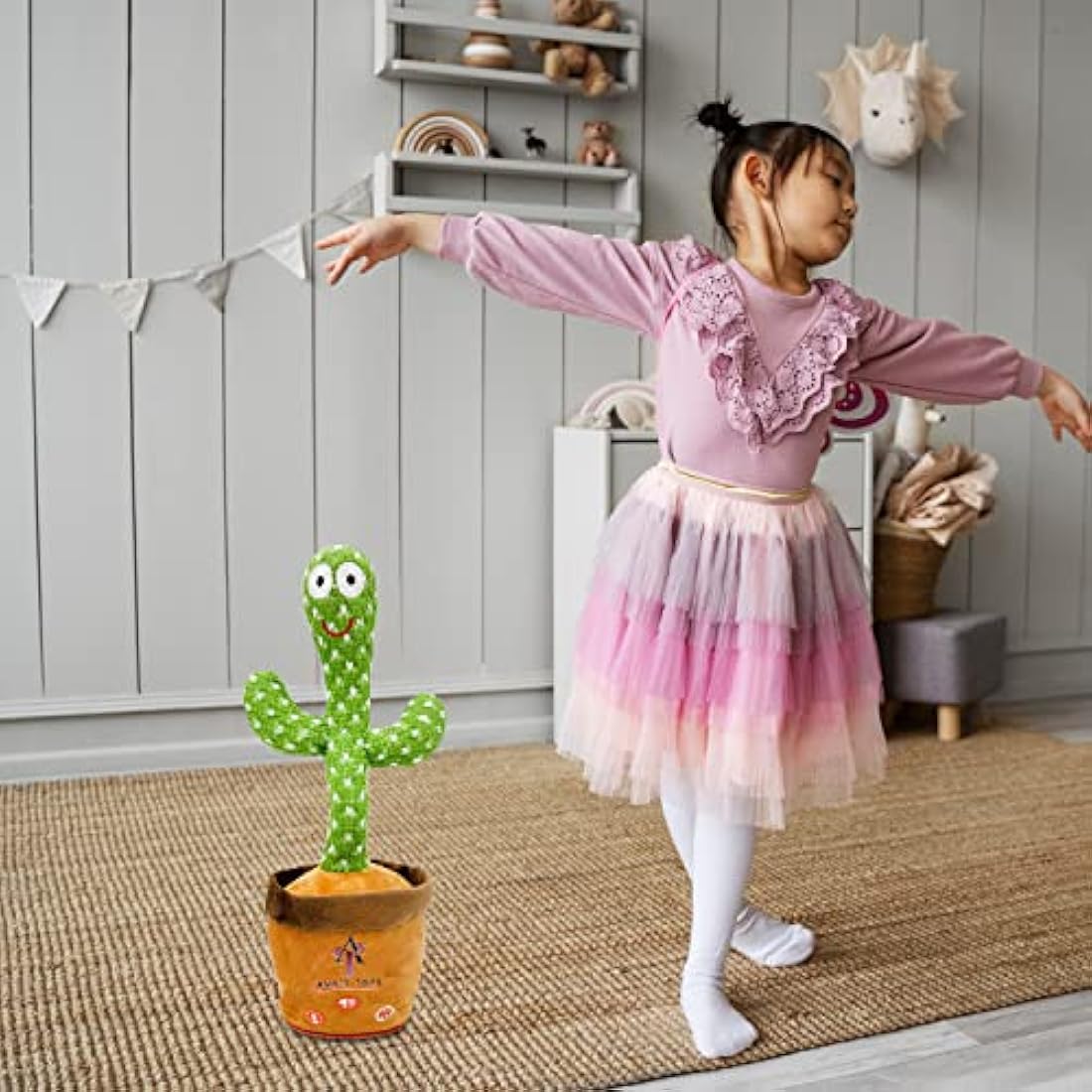 Ava's Toys Dancing Cactus | Volume Control Talking & Singing Plush Toy