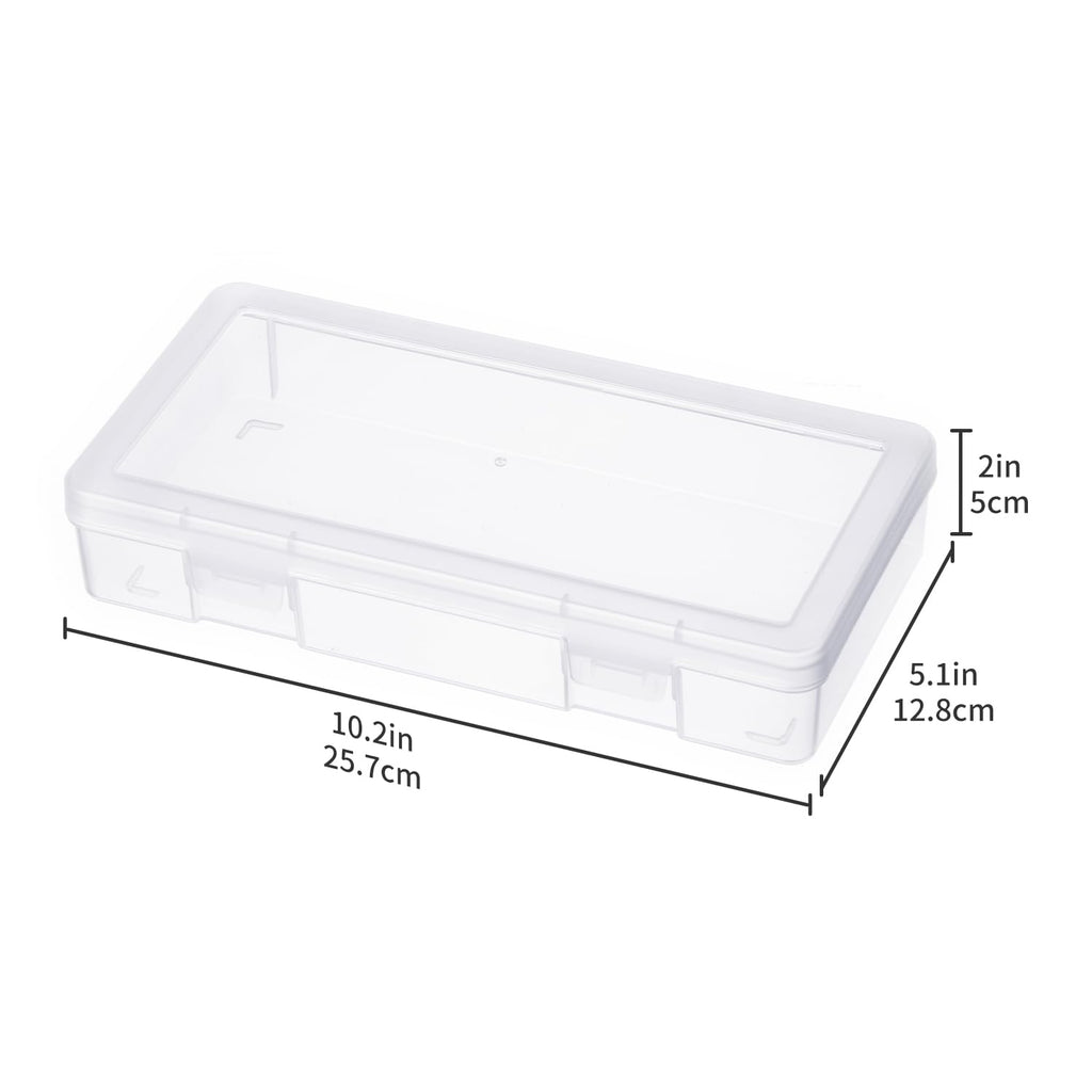 novelinks Clear Pencil Box and Small Plastic Storage Containers with Lids - image 3