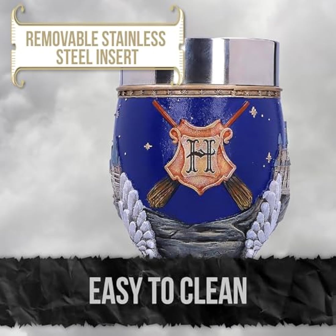 Nemesis Now Harry Potter Hogwarts Collectible Goblet - Blue Resin 19.5cm