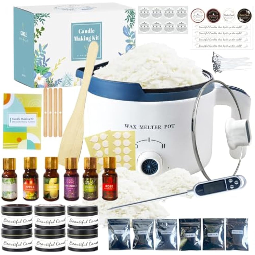 Soy Wax Candle Making Kit with Electric Wax Melter - 2lb
