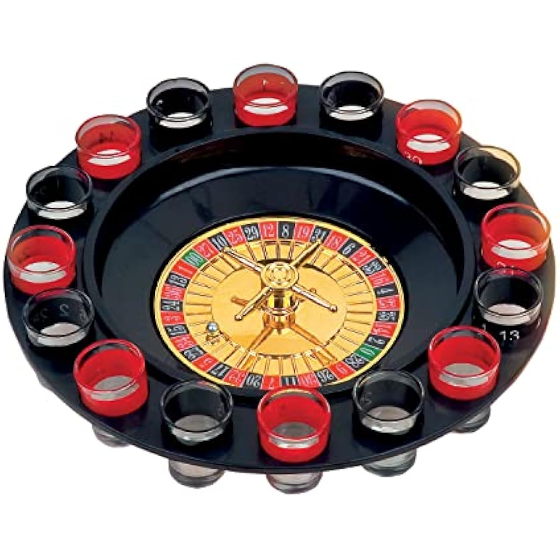 Drinking Roulette Game by Jolof Store – 16 Shot Glasses Party Set
