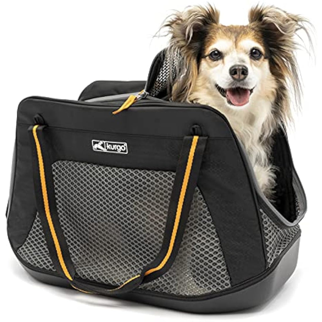Kurgo Explorer Dog & Cat Carrier – Waterproof Bottom Travel Bag, Black