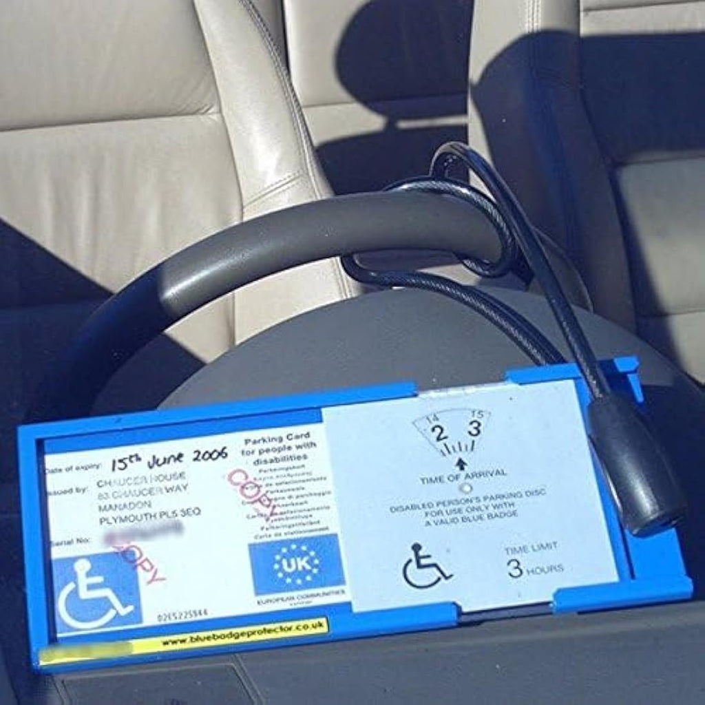 Jolof Store Double Blue Badge Protector & Clock Steering Wheel Lock