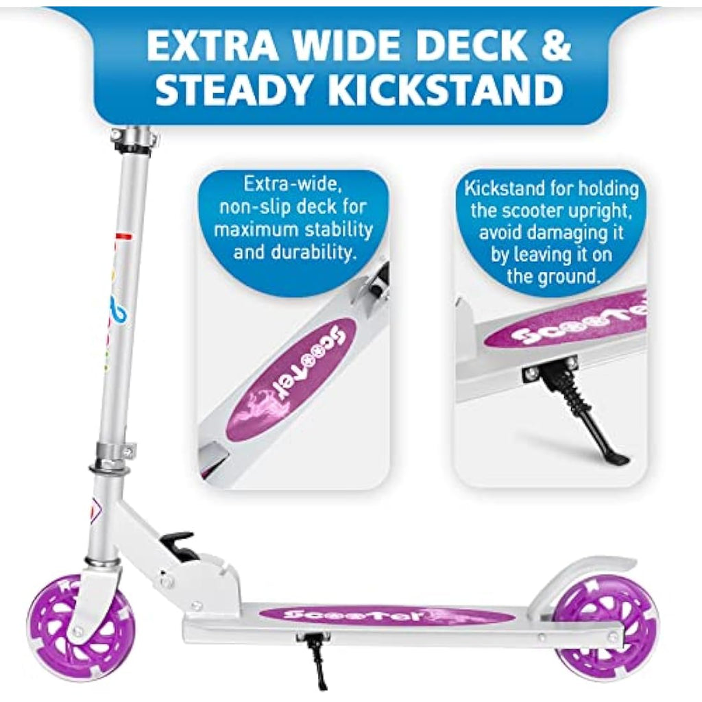 BELEEV V1 Kids Folding Kick Scooter | Light Up Wheels | Adjustable Height