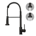 BESy Matte Black Kitchen Sink Tap | Brass High-Arc Pull Out Spray