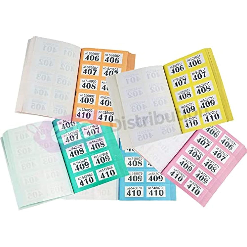 Jolof Store Raffle Tickets – 4 Books of 1-1000 Numbered Cloakroom Tickets