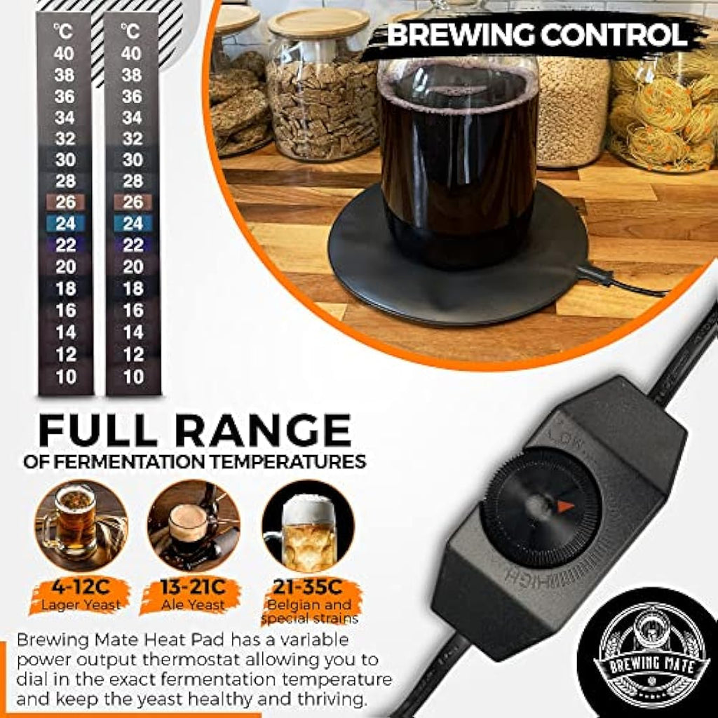 Brewing Mate Home Brew Heat Pad | Adjustable Fermentation Heater