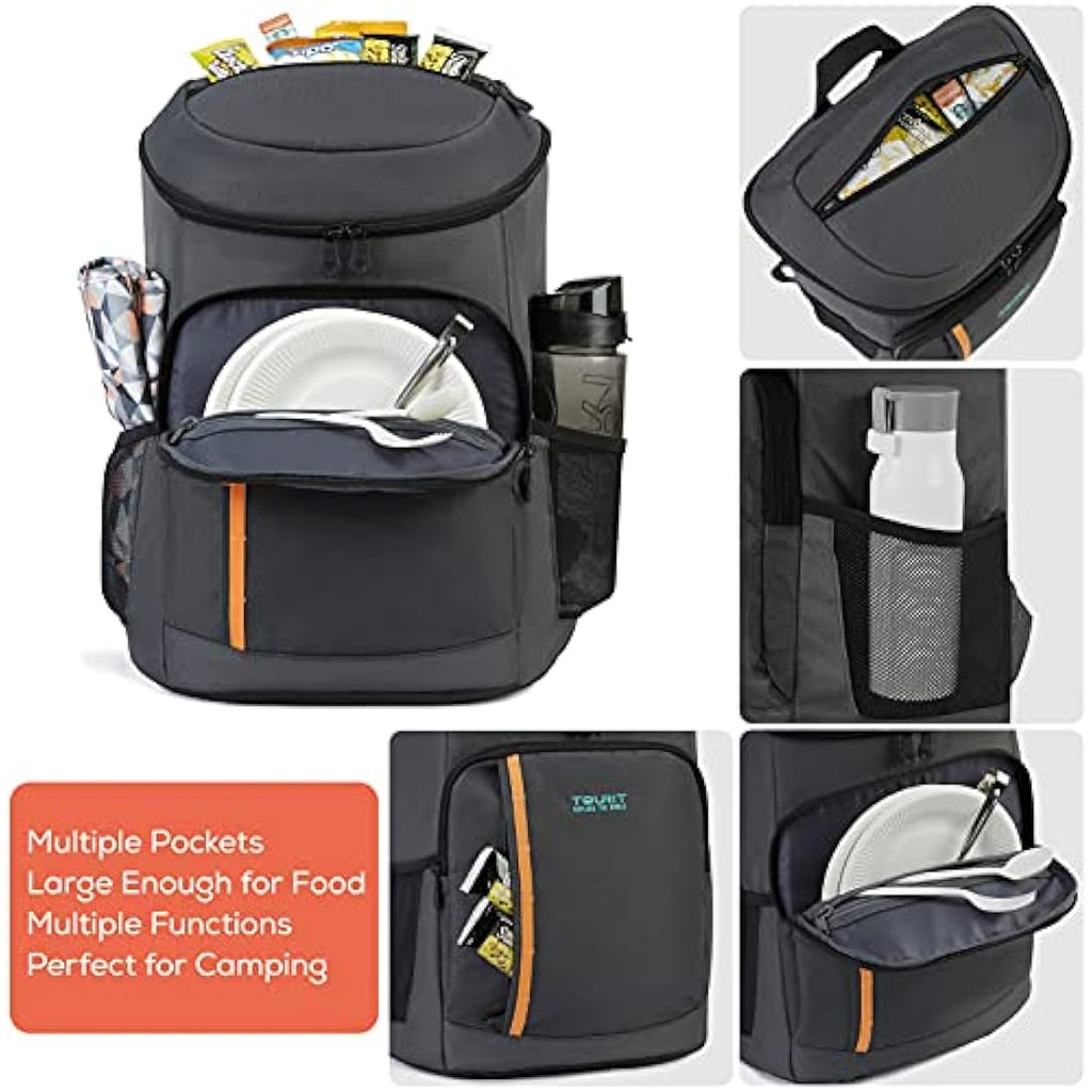TOURIT 30-Can Insulated Cooler Backpack – Leak-Proof Lightweight Bag