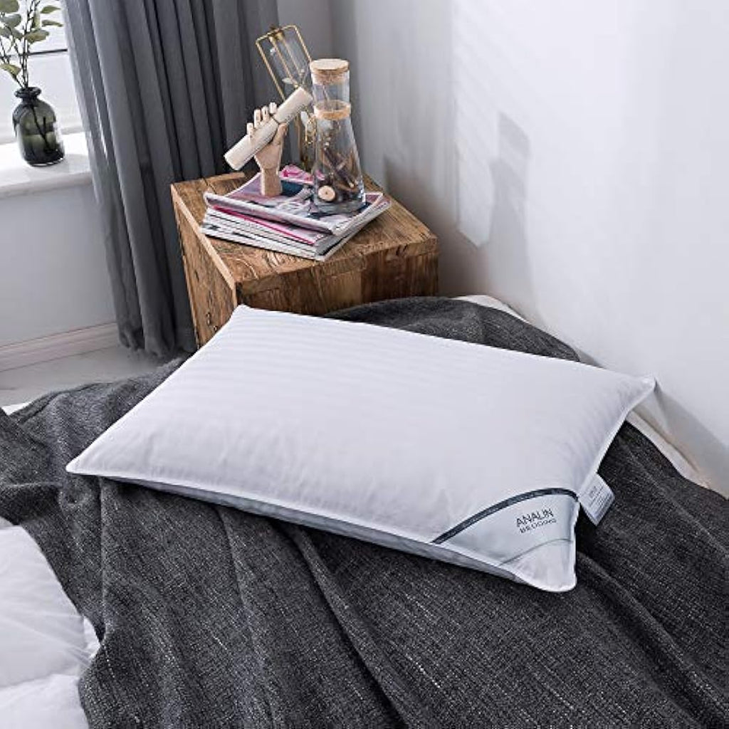 Jolof Store Goose Down Pillows - 2 Pack 100% Cotton Hotel Quality