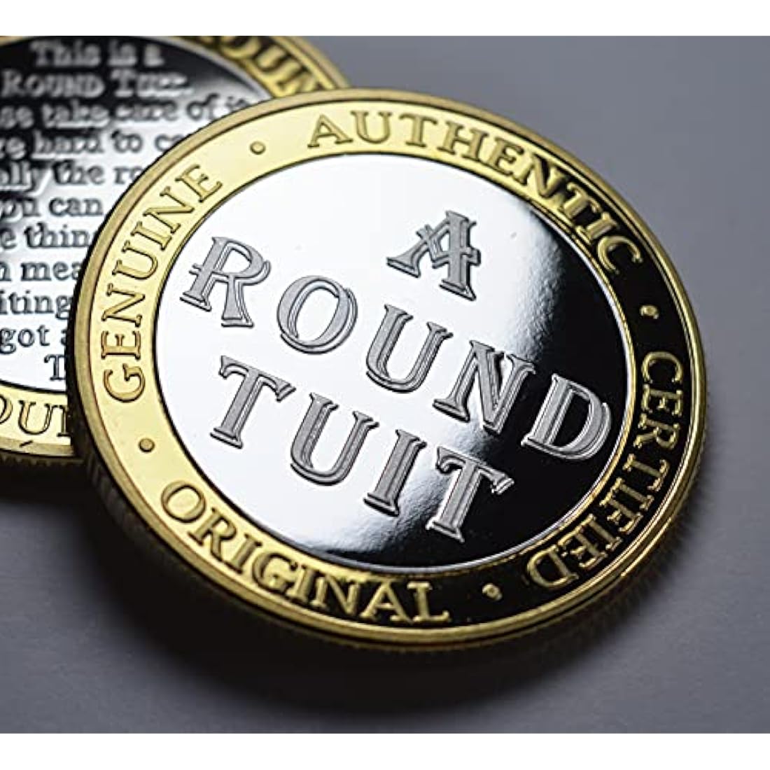 Round Tuit Collectible Coin – 24ct Gold & Silver Clad 30mm