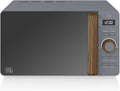 Swan Nordic 20L Digital Microwave – 800W Grey with Glass Turntable