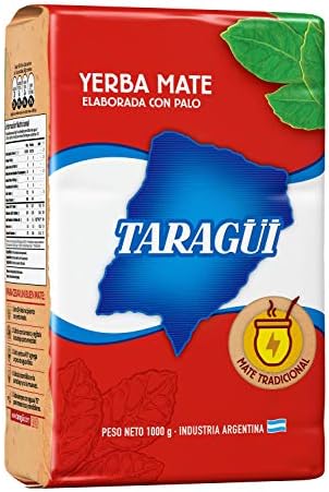 Taragui Roja Yerba Mate Tea with Stems - Argentine Loose Leaf (3x1kg)