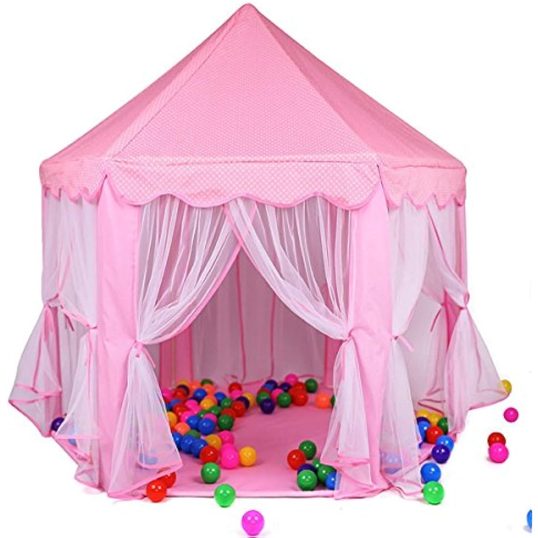Jolof Store Kids Princess Castle Tent – Large Hexagon Indoor Playhouse