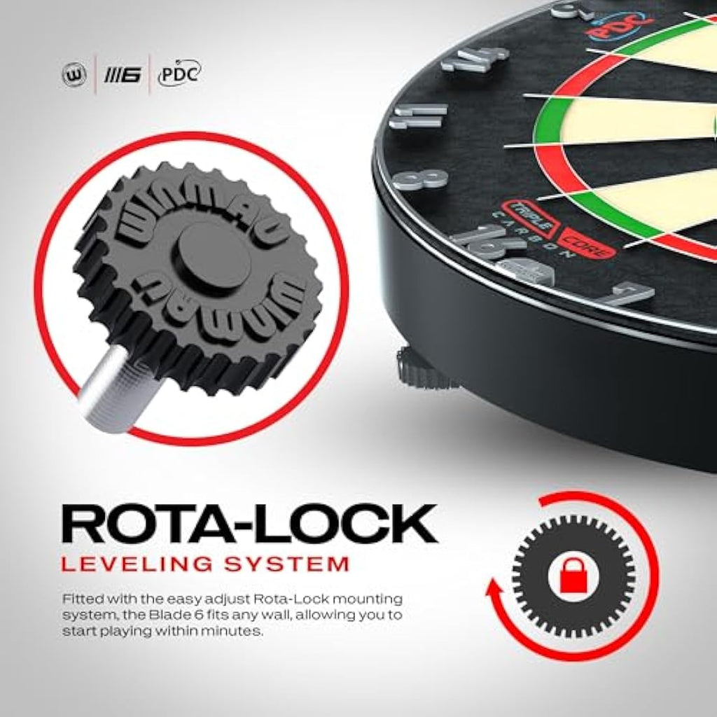 Winmau Blade 6 Triple Core Carbon Dartboard – Professional Sisal Board