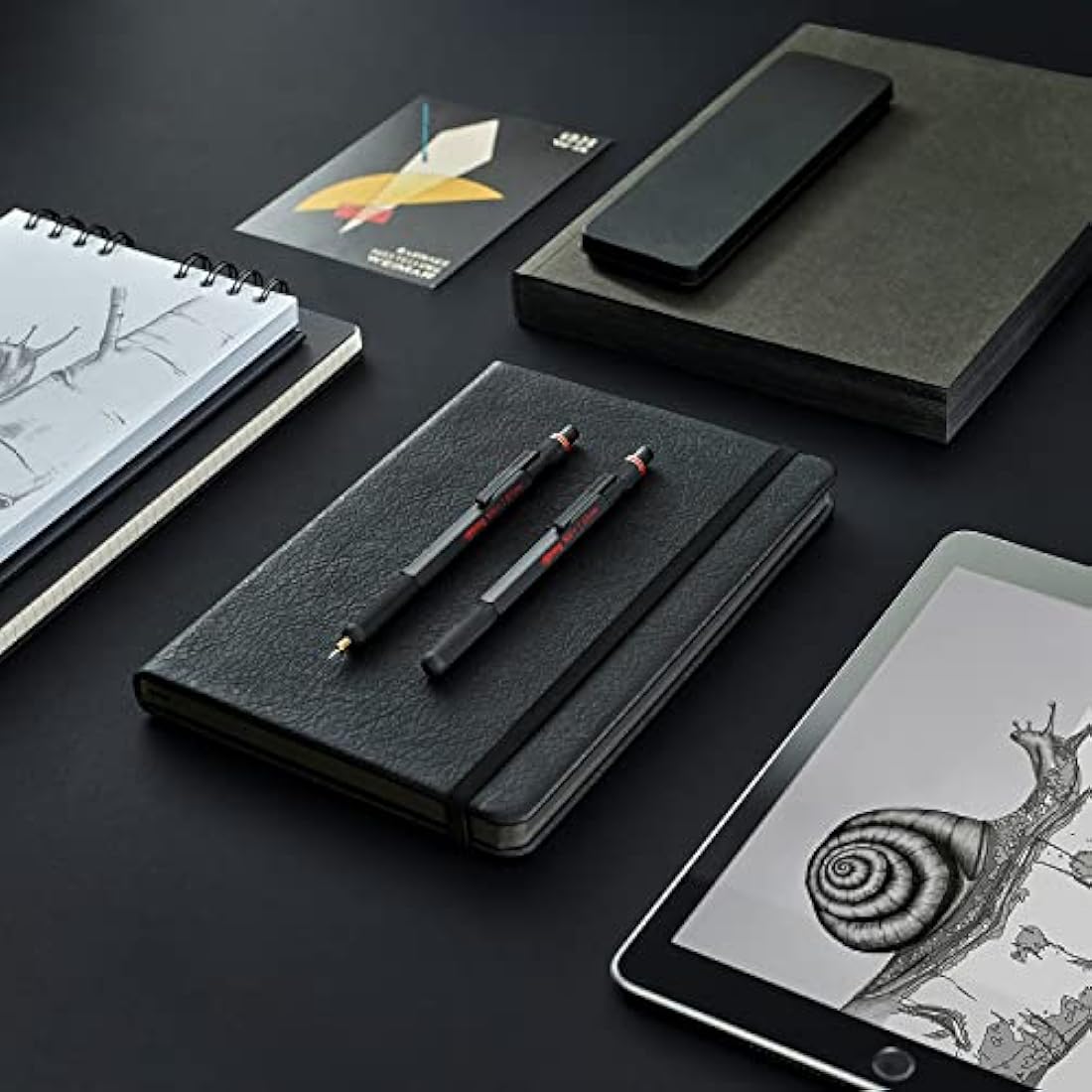 rOtring 800+ Mechanical Pencil & Stylus | 0.5 mm HB | Black Metal