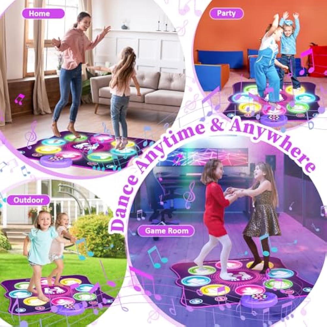 Jolof Store Bluetooth Dance Mat – Rechargeable 8-Arrow Light Up Pad