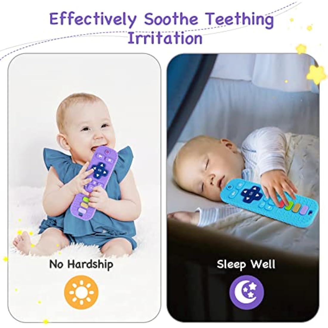 Hooku 2-Pack Remote Control Baby Teether | Food Grade Silicone Toys