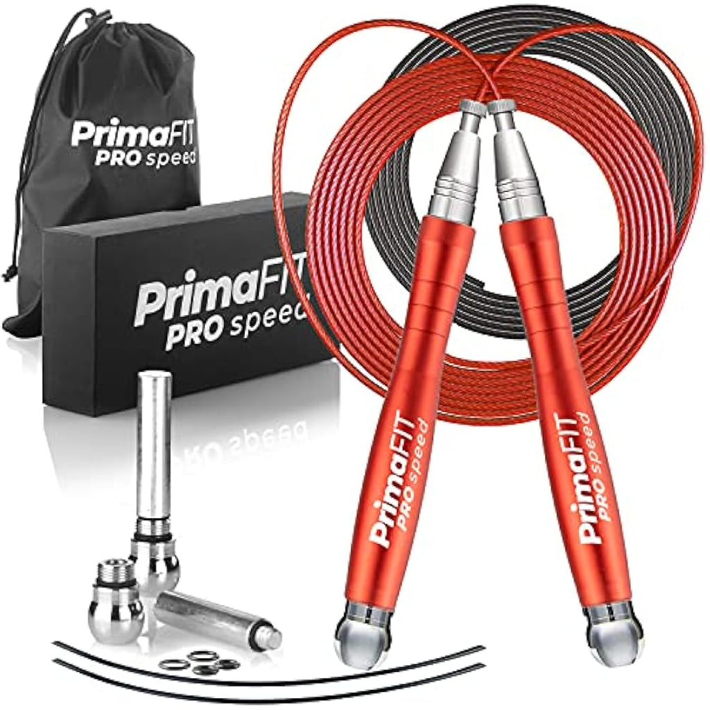 PrimaFIT Pro Weighted Speed Skipping Rope – Adjustable Self-Locking Jump Rope