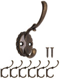 FUXXER® - Antique Coat Hooks, Double Hooks, Towel Hooks, Clothes Hooks, Iron Hooks, Wall Hooks, Brass Bronze Design, Vintage Country House Retro - image 1