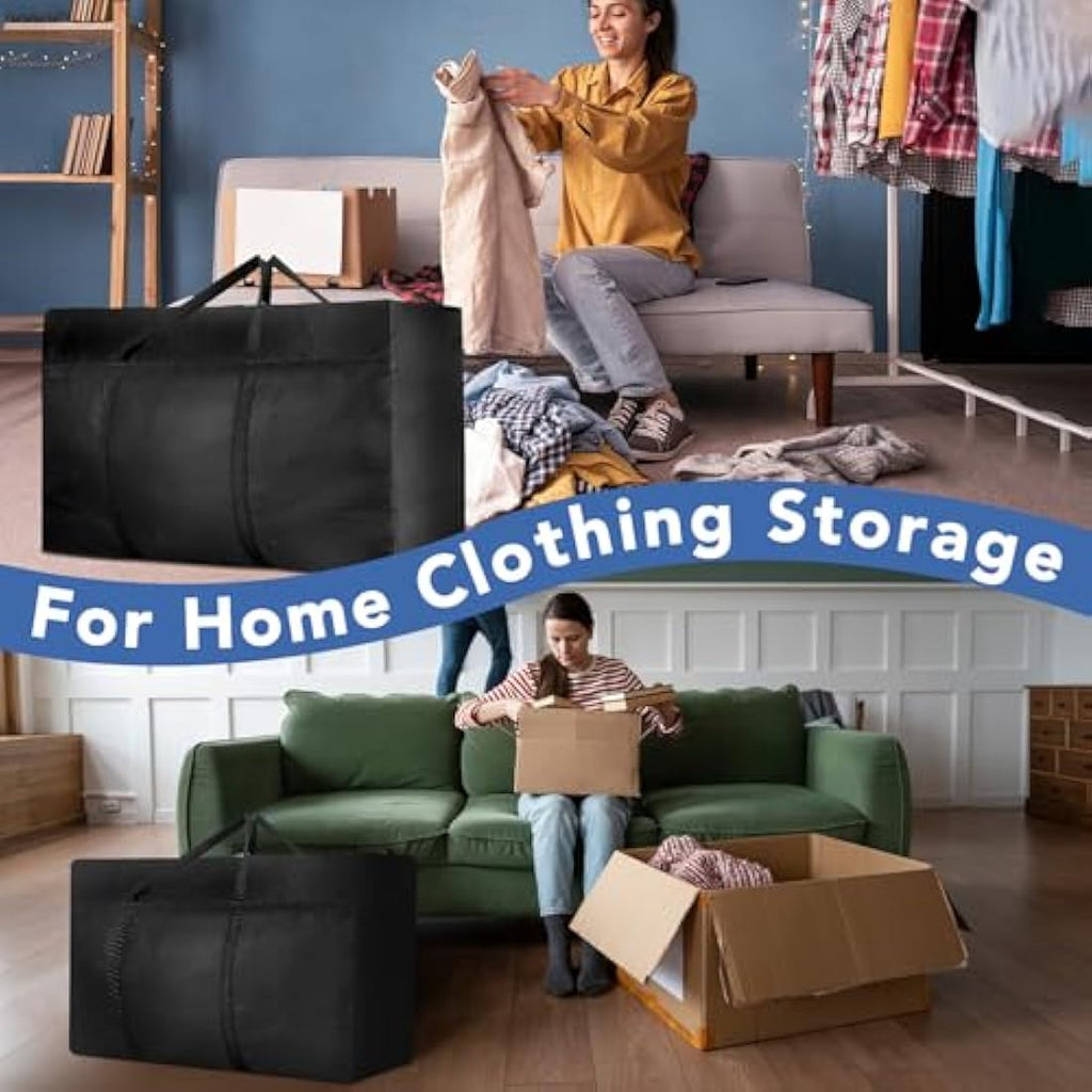 Jolof Store 4-Pack 180L Extra Large Moving Bags | Waterproof Oxford Totes
