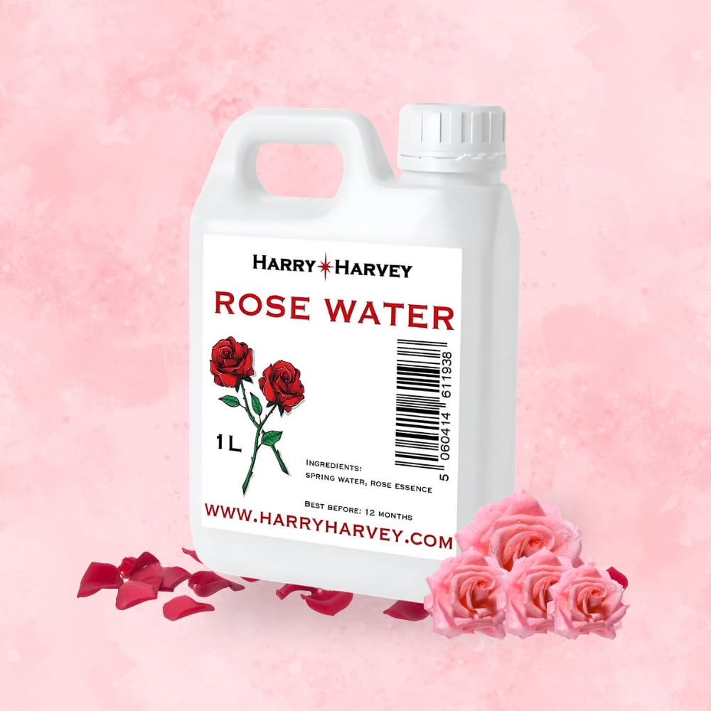 Harry Harvey Rose Water 1L – Pure Edible Toner for Face, Hair & Skin
