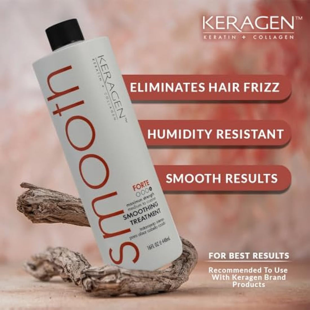 Keragen Brazilian Keratin Hair Smoothing Treatment – Forte Formula 16oz