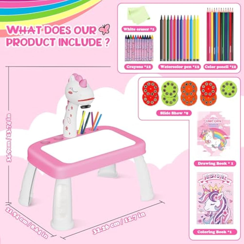 Unicorn Drawing Projector Table for Kids with 72 Patterns