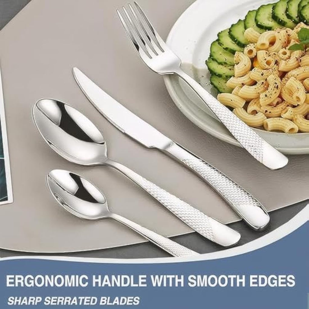 24-Piece Stainless Steel Cutlery Set with Holder | Service for 6