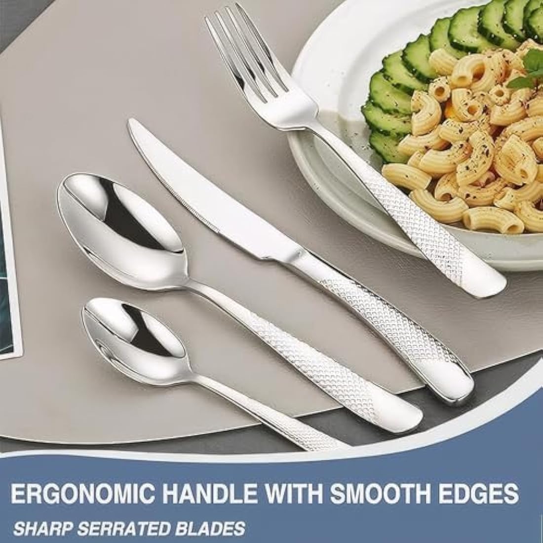 24-Piece Stainless Steel Cutlery Set with Holder | Service for 6