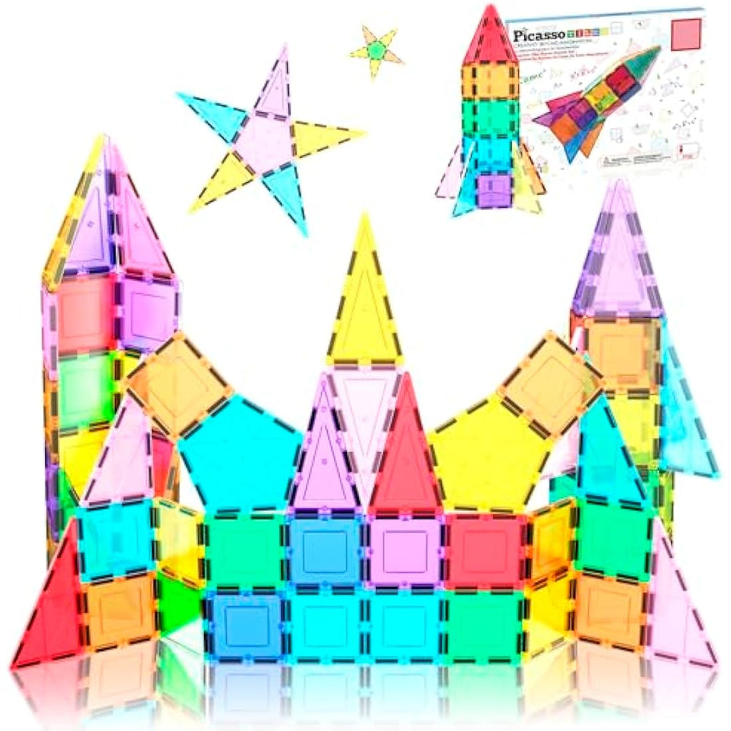 PicassoTiles Magnetic Building Block Rocket Booster STEM Toy Set - PT32