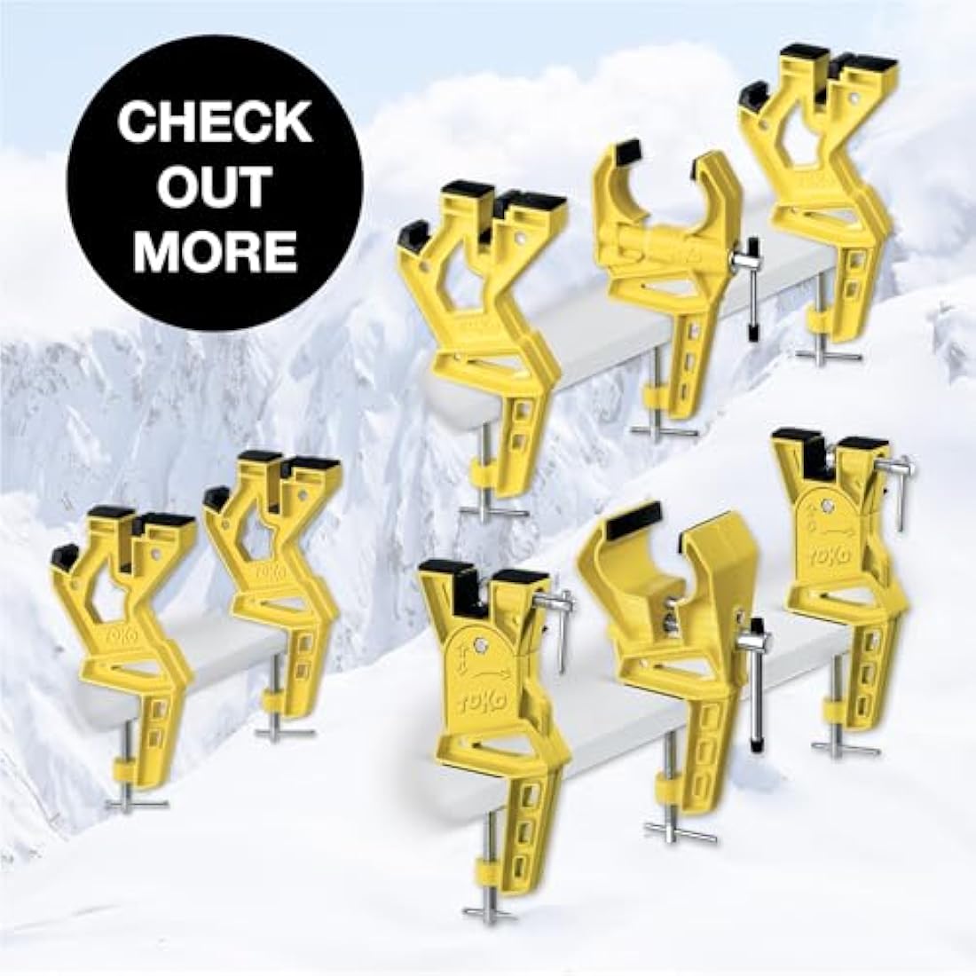 TOKO Ski Vise Freeride – 155mm Wide Ski Tuning and Maintenance Tool