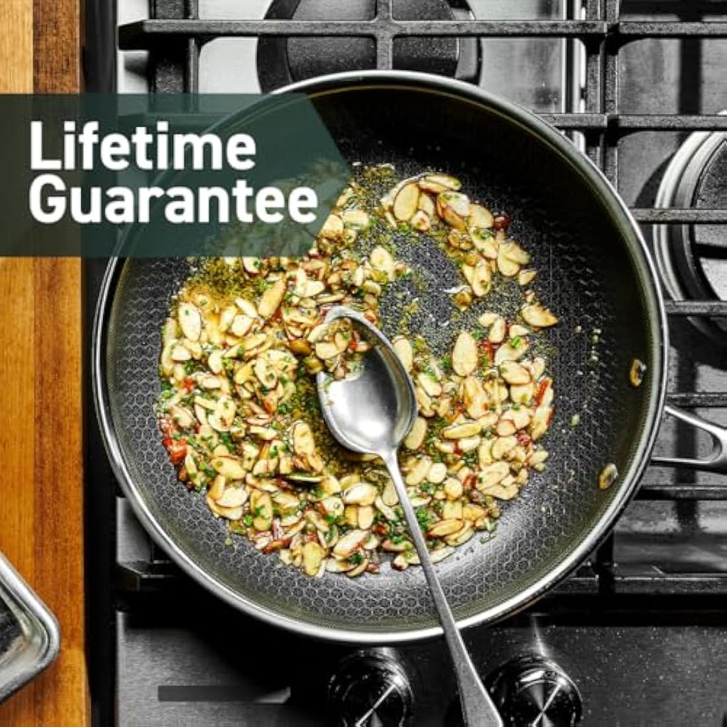 HexClad 20 cm Hybrid Nonstick Frying Pan | Stainless Steel Skillet