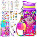 Purple Ladybug Unicorn Water Bottle Craft Kit for Girls Ages 5-12