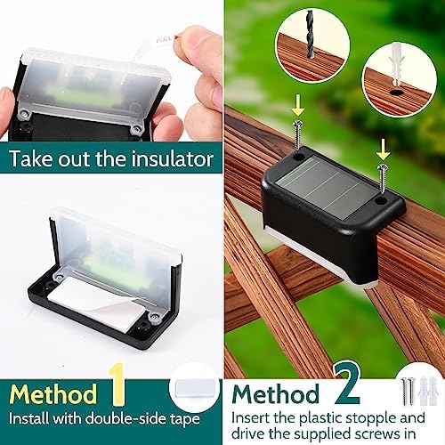 Solpex Solar Deck Lights | 20 Pack Waterproof Outdoor Step & Fence Lamps
