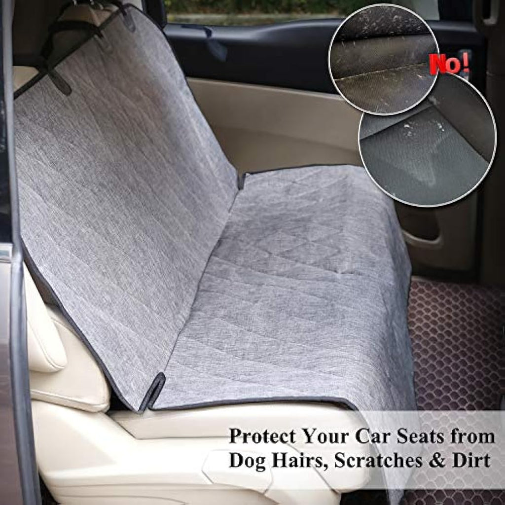 Vivaglory Dog Backseat Cover | Waterproof Anti-Slip Bench Protector, Black