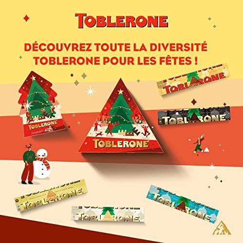Toblerone White Chocolate Bar – Gourmet Swiss Candy Maxi Size, 360g