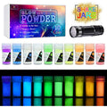 Jolof Store Glow in the Dark Pigment Powder - 10 Colors with UV Lamp