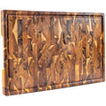 Erreke Extra Large Teak Wood End Grain Chopping Board with Juice Groove