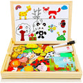 COOLJOY Wooden Magnetic Puzzle | 100+ Piece Educational Drawing Board