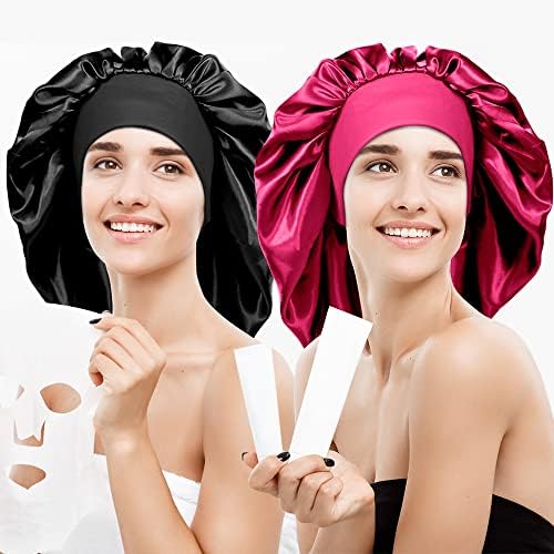Jolof Store Satin Bonnet for Curly Hair – 4 Pack Extra Large Sleep Caps