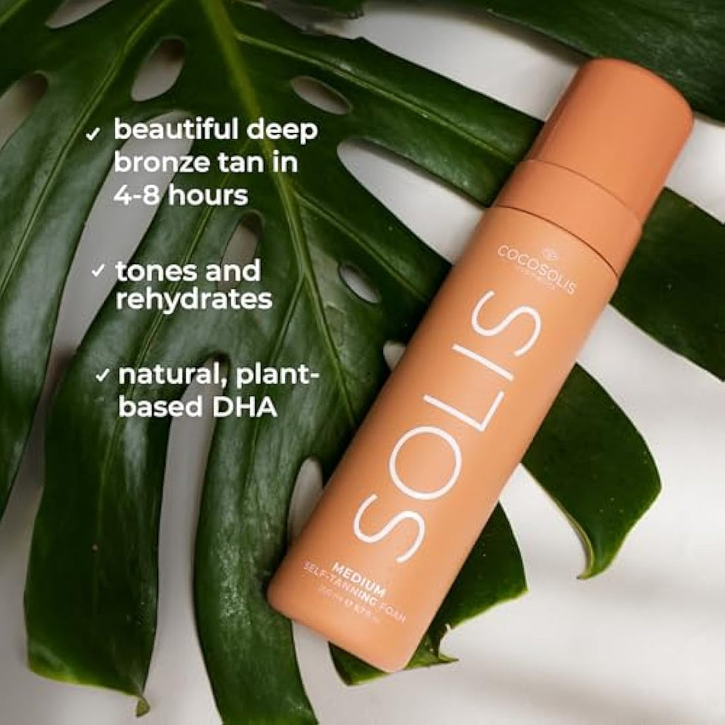 COCOSOLIS SOLIS Medium Self-Tanning Mousse | Natural DHA Face & Body (200ml)