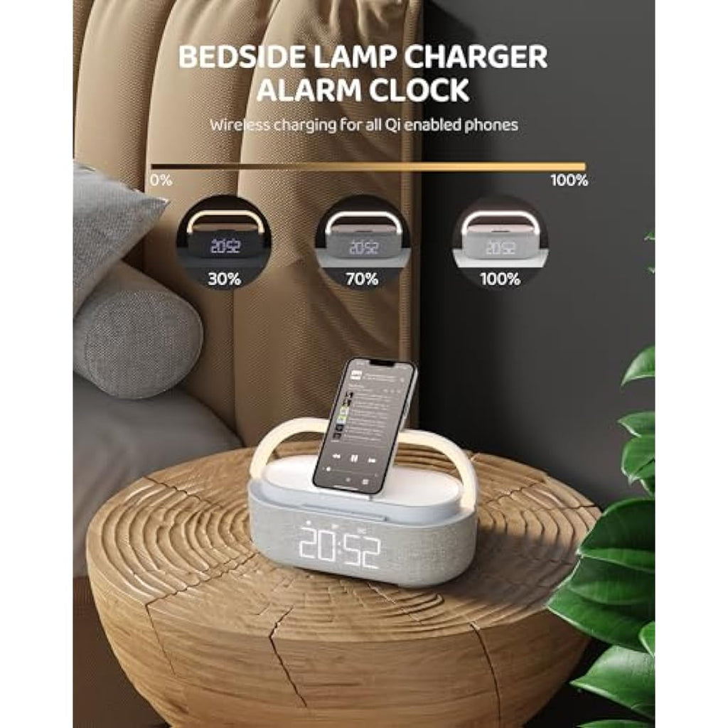 COLSUR 6-in-1 Bluetooth Speaker | 15W Wireless Charger & Alarm Clock