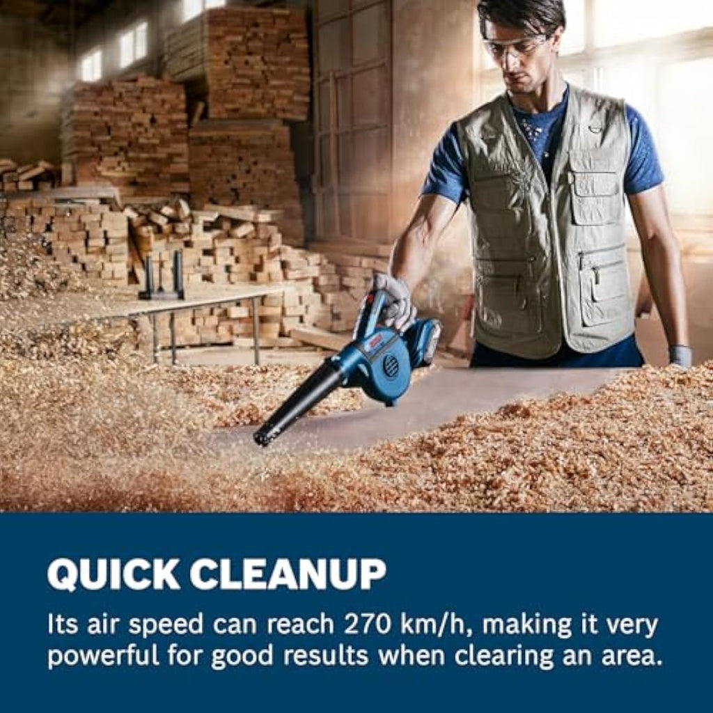 Bosch Professional GBL 18V-120 Cordless Blower | 270 km/h Air Flow