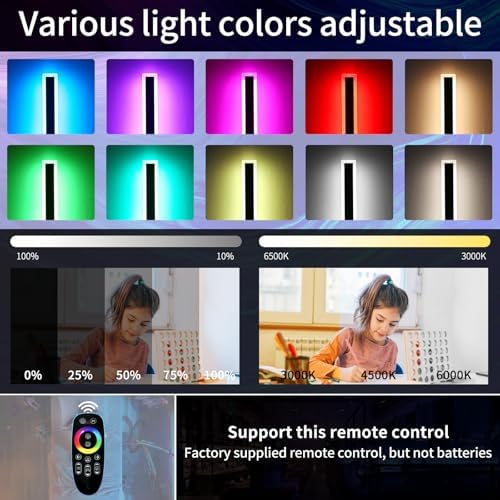 Mikeru 60cm RGB Outdoor Wall Light – IP65 Waterproof LED Sconce, 2-Pack