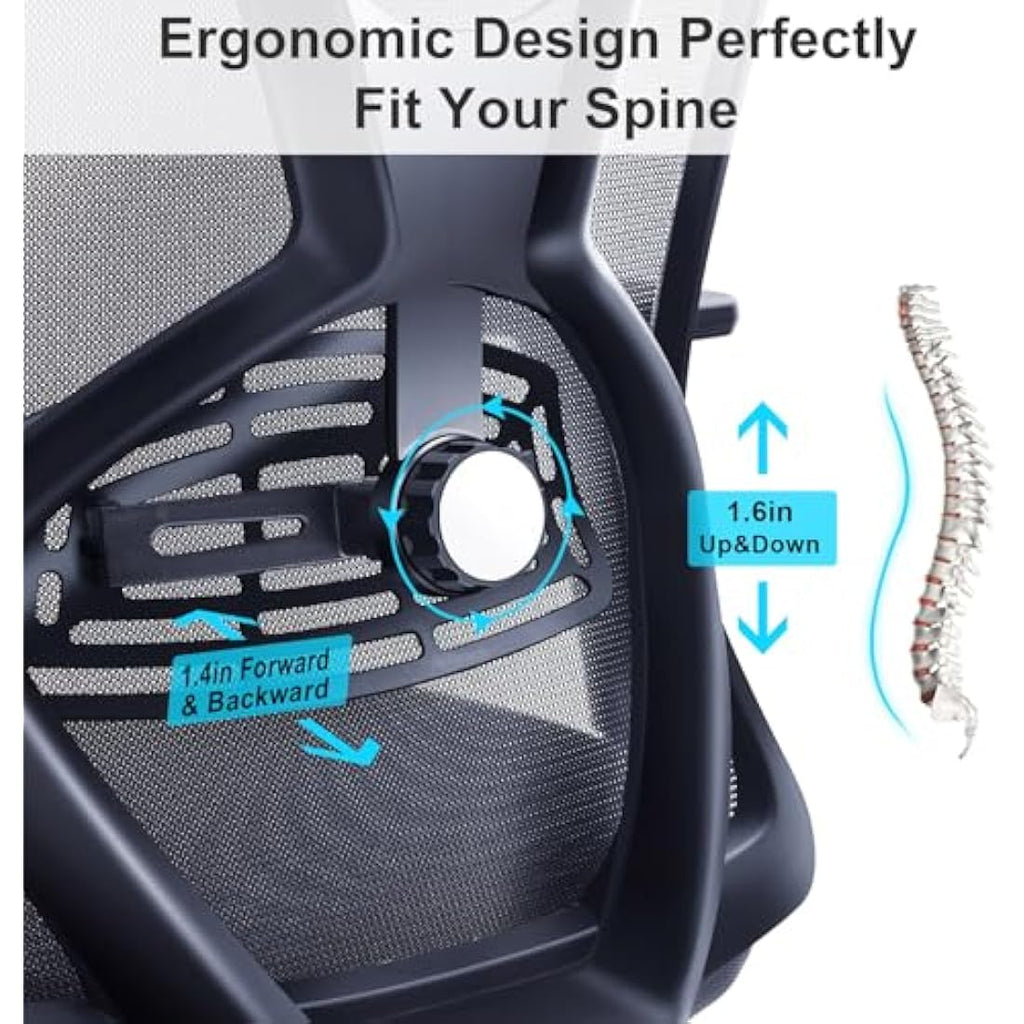 Ticova Ergonomic Office Chair – High Back Mesh Desk Chair with 3D Armrests