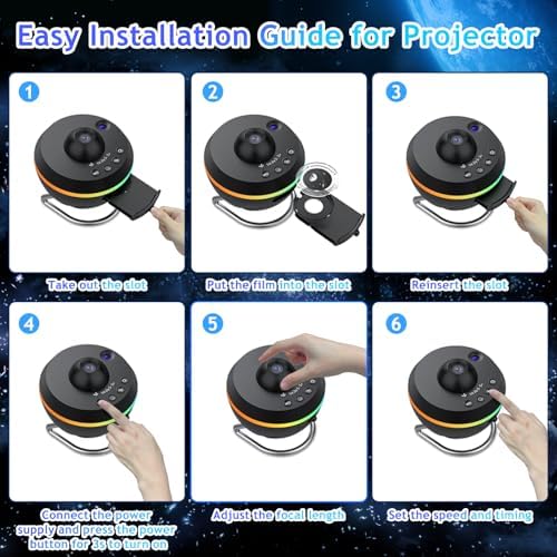 ALLOMN 13-in-1 Galaxy Star Projector | HD Planetarium Night Light