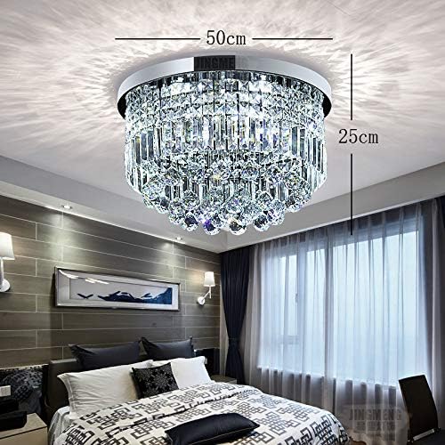 Bestier Modern Crystal Raindrop Chandelier | Flush Mount LED Ceiling Light