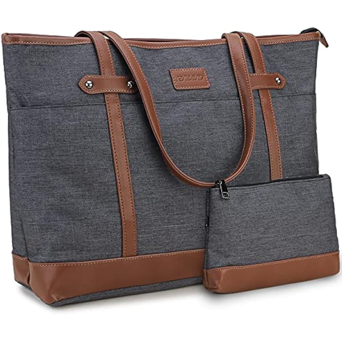 RAVUO 15.6 Inch Laptop Tote Bag | Water Resistant Work Bag for Women